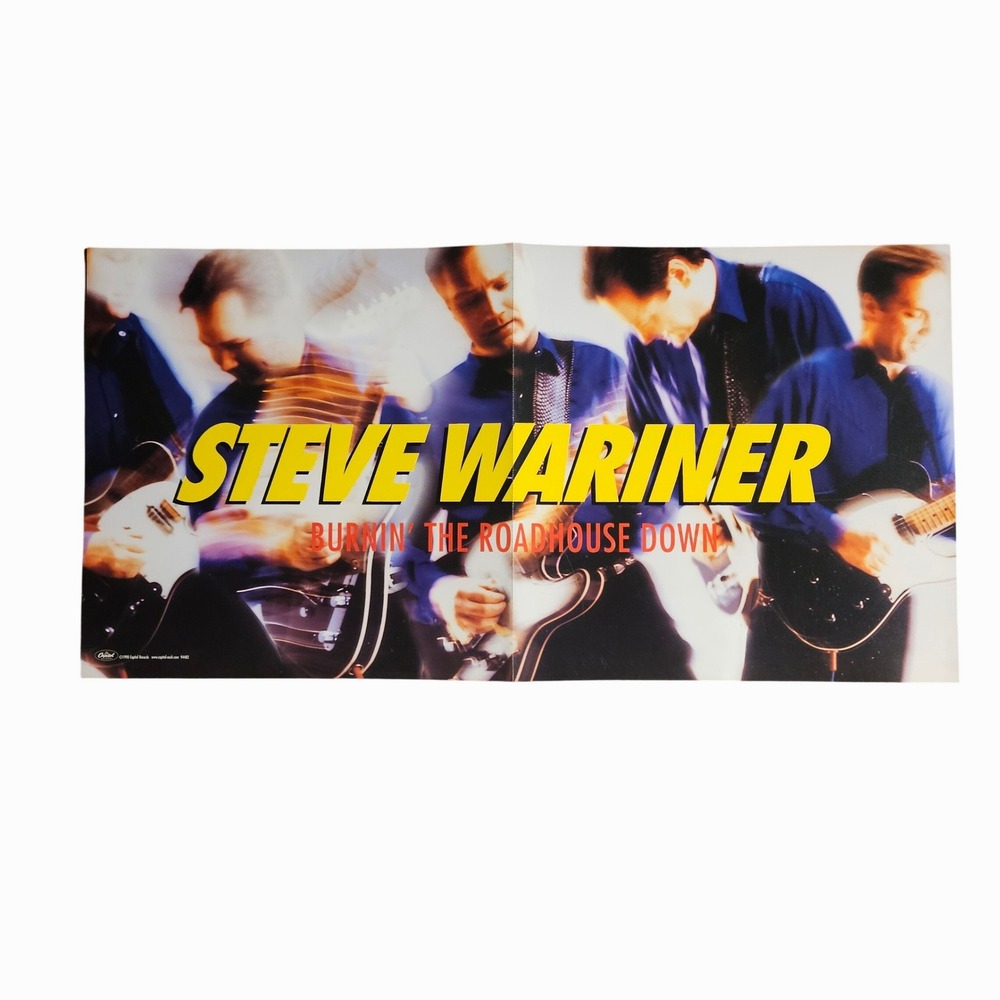 Steve Wariner Burnin' The Roadhouse Down 12x24 2-Sided Promo Poster Vintage 1998